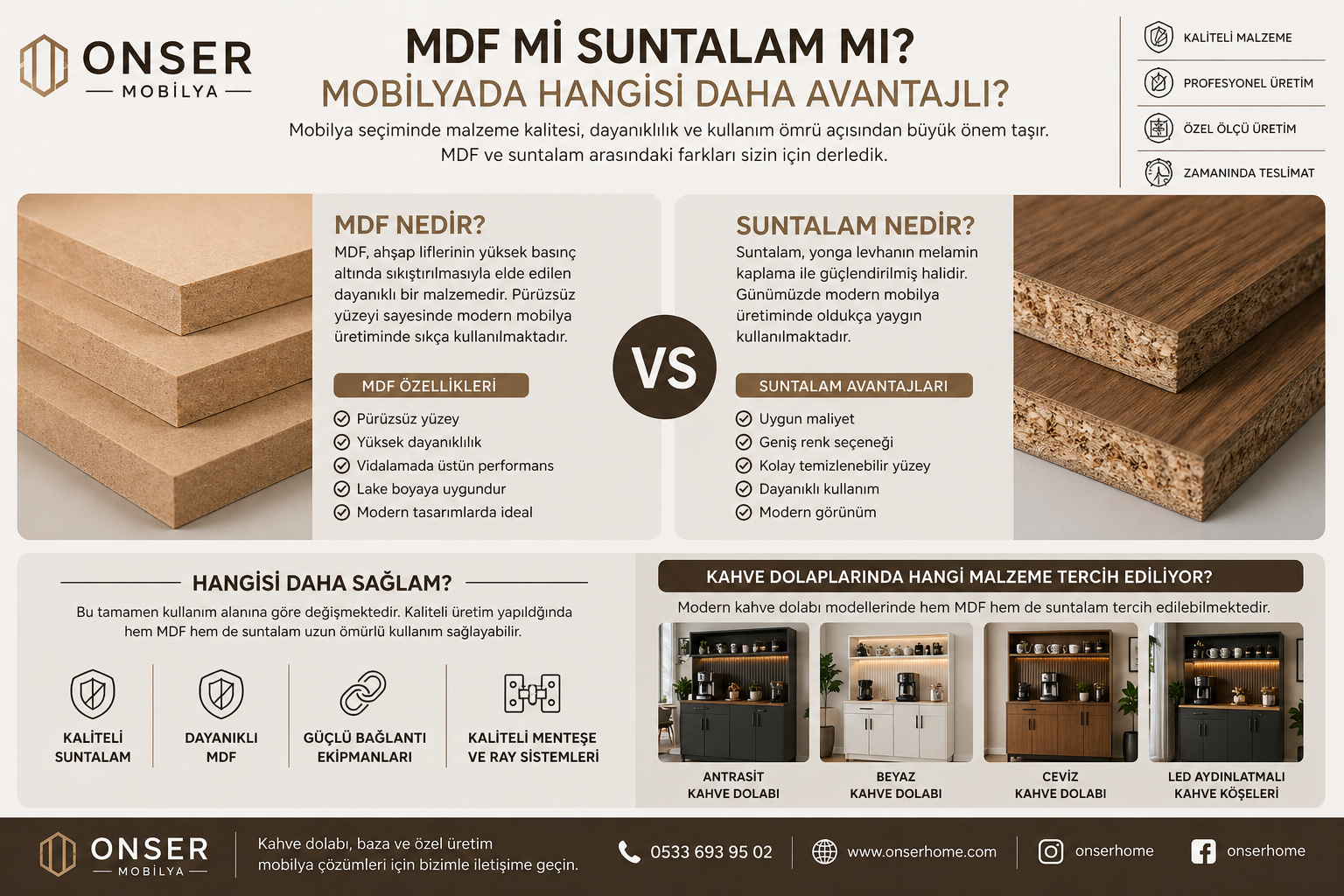 MDF mi Suntalam mı? Mobilyada Hangisi Daha Avantajlı?